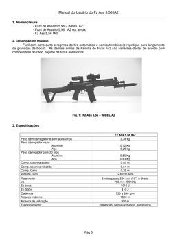 Manual do Fuzil IA2 - IMBEL 5,56 | PDF | Rifle | Armas de fogo
