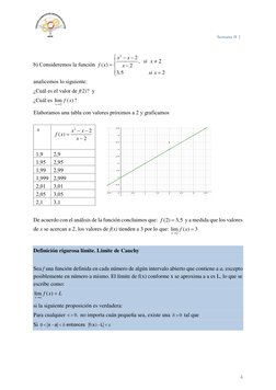 4 
 
Semana # 1 
b) Consideremos la función 
2
2 ,    
2
( )
2
3,5                   
2
x
x
si x
f x
x
si x





