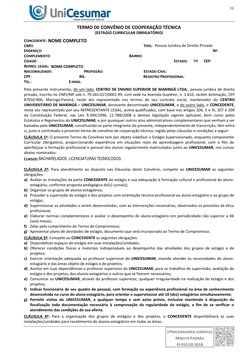 [1] 
   www.unicesumar.edu.br
|PROCURADORIA JURÍDICA|
MINUTA PADRÃO  
PJ 010.02‐2018 
TERMO DE CONVÊNIO DE COOPERAÇÃO TÉCNICA