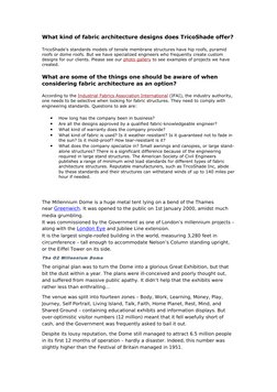 What kind of fabric architecture designs does TricoShade offer?
TricoShade's standards models of tensile membrane structures