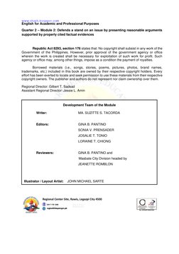 Eapp q2 Module 2 | PDF | Argument | Fallacy