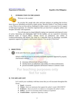 Eapp q2 Module 2 | PDF | Argument | Fallacy