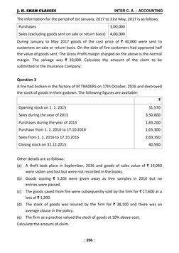 J. K. SHAH CLASSES  
 
         INTER C. A. – ACCOUNTING 
: 256 : 
 
The information for the period of 1st January, 2017 to 3