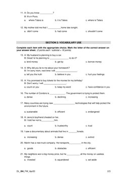 Final Exam for Intermediate 4 (I04) | PDF | Test (Assessment)