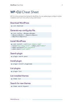WordPress Development Cheat Sheet | PDF