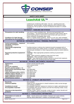 Leachaid Leachaid Ul: Health Hazard 1 Fire Hazard 1 Reactivity 1 | PDF ...