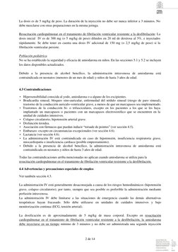 2 de 14 
La dosis es de 5 mg/kg de peso. La duración de la inyección no debe ser nunca inferior a 3 minutos. No 
debe mez