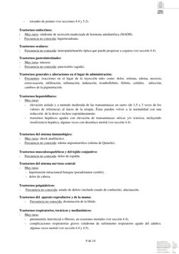 9 de 14 
- 
torsades de pointes (ver secciones 4.4 y 5.2). 
 
Trastornos endocrinos: 
- 
Muy raros: síndrome de secreción