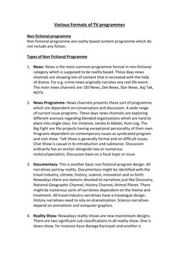 Types of TV Program Formats | PDF | Soap Opera | Reality Television