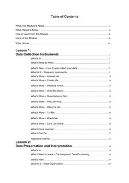 Table of Contents
What This Module is About..................................................................................