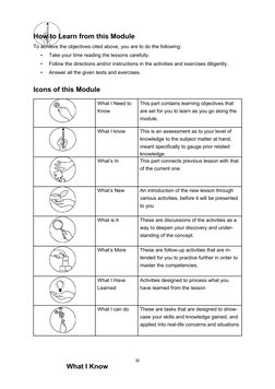 How to Learn from this Module
To achieve the objectives cited above, you are to do the following:
•
Take your time reading th
