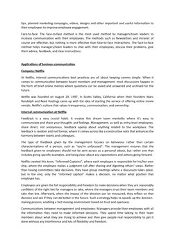 tips, planned marketing campaigns, videos, designs and other important and useful information to
their employees to improve e