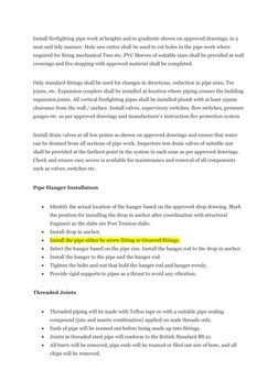 Fire Fighting Piping Installation Method | PDF | Pipe (Fluid Conveyance ...