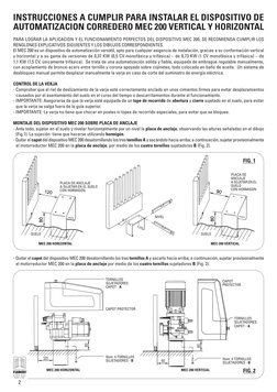 MEC 200 HORIZONTAL
2
MEC 200 VERTICAL
MEC 200 VERTICAL
FIG. 1
FIG. 2
INSTRUCCIONES A CUMPLIR PARA INSTALAR EL DISPOSITIVO DE