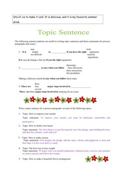 lots of ice to make it cold. It is delicious, and it is my favourite summer 
drink.
The following sentence patterns are usefu