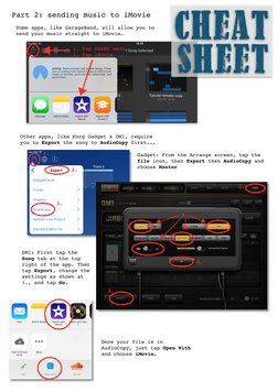 Part 2: sending music to iMovie
Some apps, like GarageBand, will allow you to 
send your music straight to iMovie…
Cheat 
she