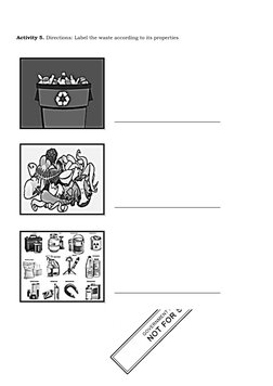 Activity 5. Directions: Label the waste according to its properties. 

