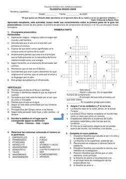 COLEGIO KENNEDY IED JORMNADA MAÑANA 
FILOSOFIA GRADO ONCE 
Nombre y apellidos: ______________________________________________