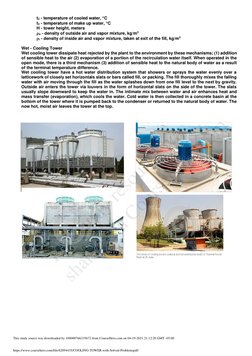 Cooling Tower Design and Calculations | PDF | Evaporation | Water