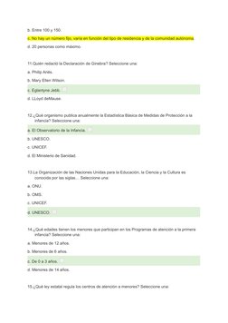 b. Entre 100 y 150.
c. No hay un número fijo, varía en función del tipo de residencia y de la comunidad autónoma.
d. 20 perso