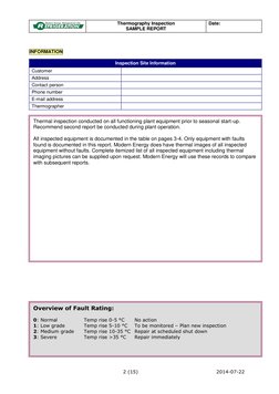 Thermograpic Scan Report Example Sample Thermography Inspection Report | PDF | Thermography ...