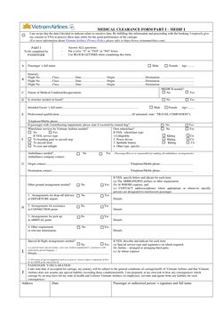 Medif Form.pdf Vietnam Airlines MEDIF I Form | PDF | Airlines | Business