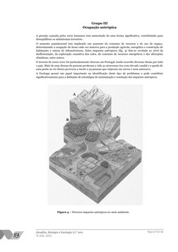 Desafios, Biologia e Geologia 11.o ano
© ASA, 2016
Grupo III
Ocupação antrópica
A pressão causada pelos seres humanos tem aum