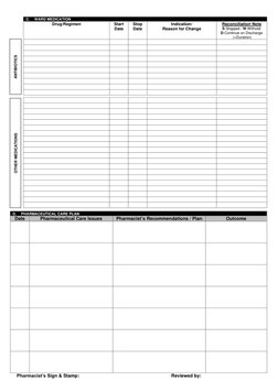 CP2 Pharmacotherapy Review Form | PDF | Pharmacy | Pharmaceutical Sciences