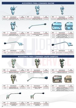 ACESSÓRIOS PARA COMANDO RACINE
CÓD.
INTERNO 
DESCRIÇÃO 
REF.
6010600010
0503030262
FIXADOR MANCAL 3/8"
RACINE (ROSCA FINA 3/8