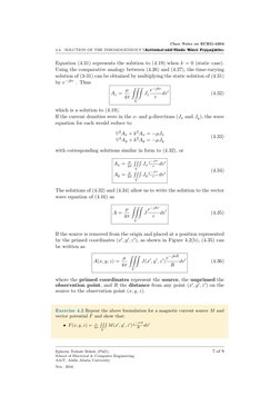 4.3.
SOLUTION OF THE INHOMOGENEOUS VECTOR POTENTIAL WAVE EQUATION
Class Notes on ECEG-4304
Antennas and Radio Wave Propagatio