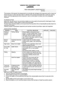 Ladder Safety Risk Assessment Guide | PDF | Ladder | Risk Assessment
