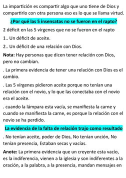 La impartición es compartir algo que uno tiene de Dios y 
compartirlo con otra persona eso es lo que se llama virtud.
¿Por qu