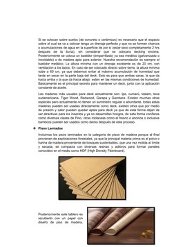 Si se colocan sobre suelos (de concreto o cerámicos) es necesario que el espacio
sobre el cual se va a colocar tenga un drena