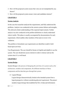 Student Online Voting System Overview | PDF | System | Voting