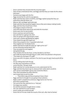 Key Ralph Quotes Lotf Lord of the Flies Chapter Annotations | PDF | Nature