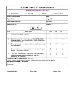 Construction Quality Control Checklist | PDF | Specification (Technical ...