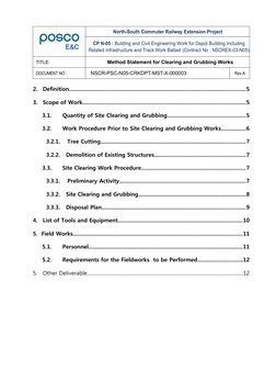 Clearing and Grubbing Method Statement | PDF | First Aid | Road