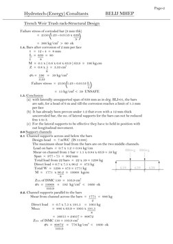 Trash Rack Engineering Equation Trash Rack Structural Design | PDF