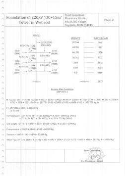 lloundat
.I
IOn
o\
of 22OkV "OC+1Srm"
er in Wet soil
Proof Consultant:
Flowmore Limil;er
N3/36, IRC Village,
Navapalli, BBSR-
