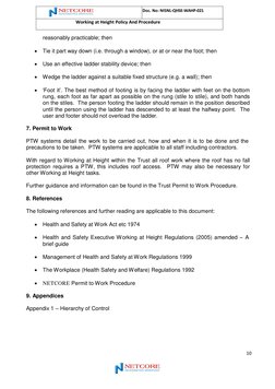Working at Height Safety Policy Guide | PDF | Ladder | Risk Assessment