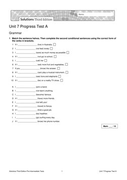 Unit 7 Progress Test A Answers | PDF | Supermarket | Retail