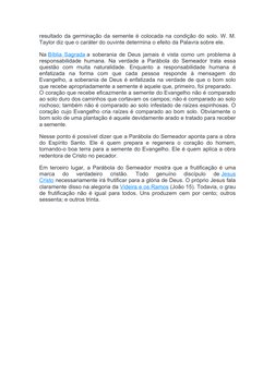 resultado da germinação da semente é colocada na condição do solo. W. M.
Taylor diz que o caráter do ouvinte determina o efei