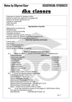 Notes by Dilpreet Kaur                  9315976598; 9711899221 
 
dks classes 
 
 
pg. 4 
 
Expenses on transfer of compan