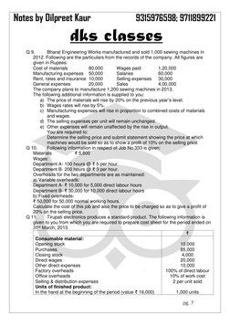Notes by Dilpreet Kaur                  9315976598; 9711899221 
 
dks classes 
 
 
pg. 7 
 
Q 9. 
Bharat Engineering Works