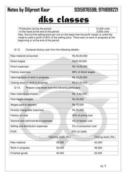 Notes by Dilpreet Kaur                  9315976598; 9711899221 
 
dks classes 
 
 
pg. 8 
 
Production during the period