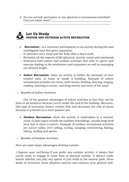 Q4 Physical Education 9 - Module 1 | PDF | Recreation | Outdoor Recreation
