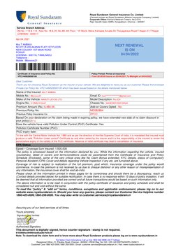 Royal Sundaram General Insurance Co. Limited
(Formerly known as Royal Sundaram Alliance Insurance Company Limited)
Corporate