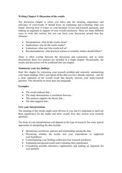 Writing Chapter 5: Discussion Insights | PDF | Hypothesis | Research Design