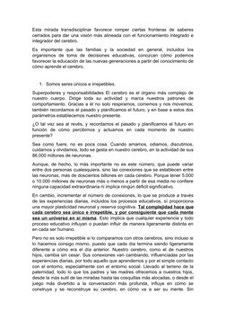Esta  mirada  transdisciplinar  favorece  romper  ciertas  fronteras  de  saberes
cerrados para dar una visión más alineada c