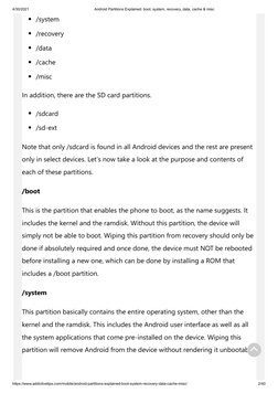 Android Storage Partitions Understanding Android Partitions | PDF | Android (Operating System ...